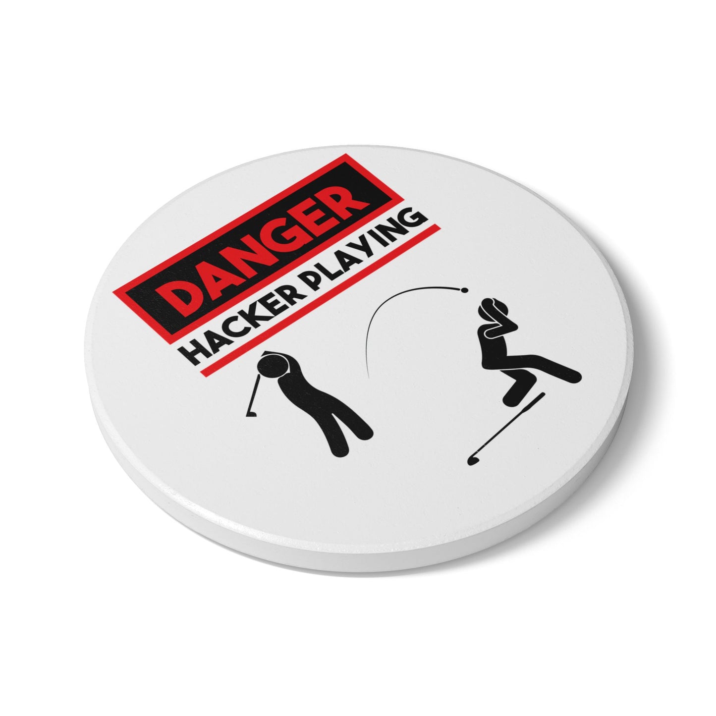 Funny Golf Ceramic Coaster | Gift for Golf Lovers, Home Bar Decor, Unique Housewarming, Humor for Dad, Kitchen Accessory