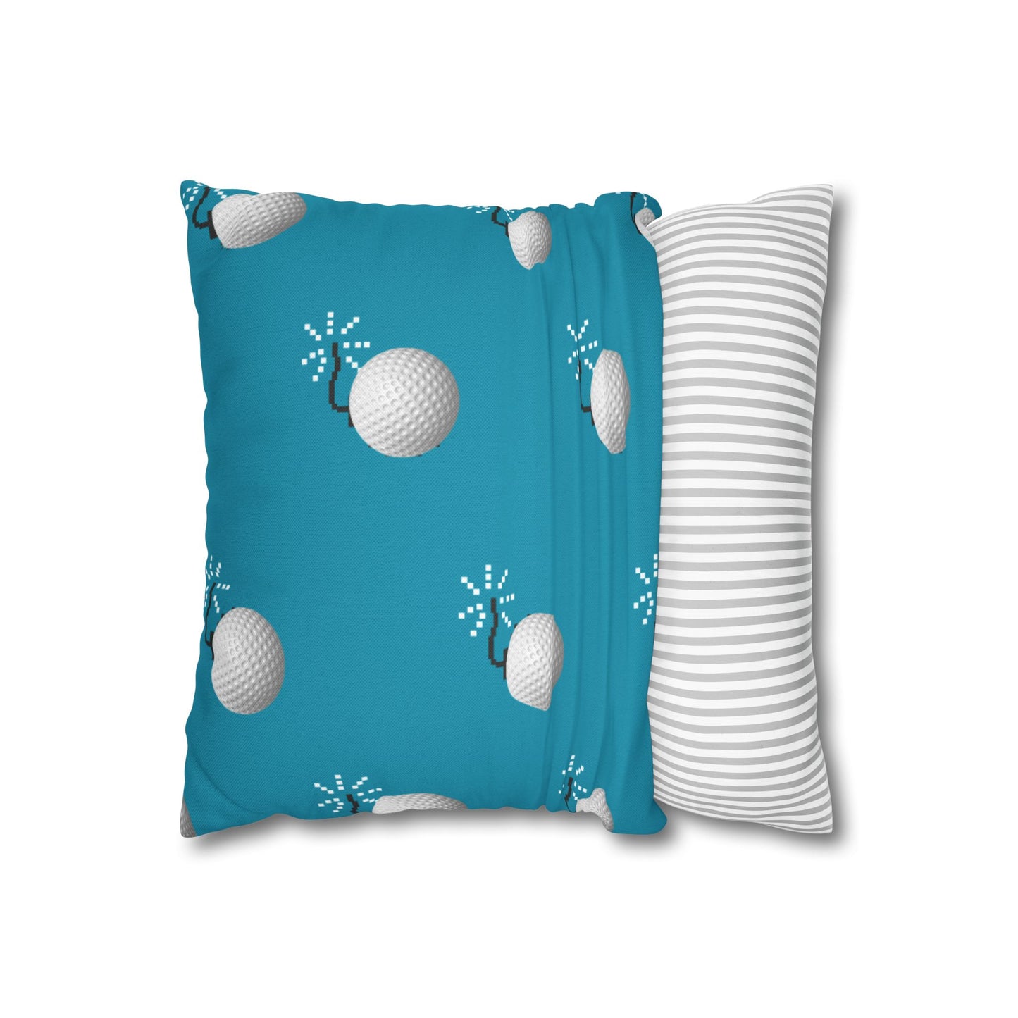 Fun Golf Bomb Patterned Pillowcase, Decorative Cushion Cover, Perfect for Sports Lovers, Home Decor, Gift for Golfers