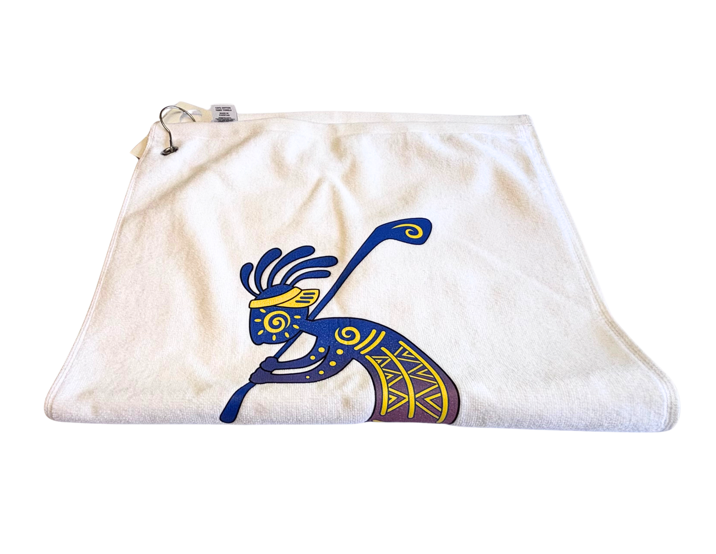 Blue Hair Kokopelli Golf Towel