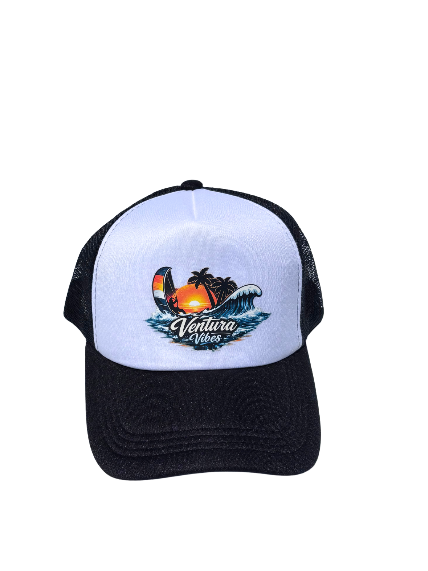 Vibes Sail Surfer Foam Cap, B/W