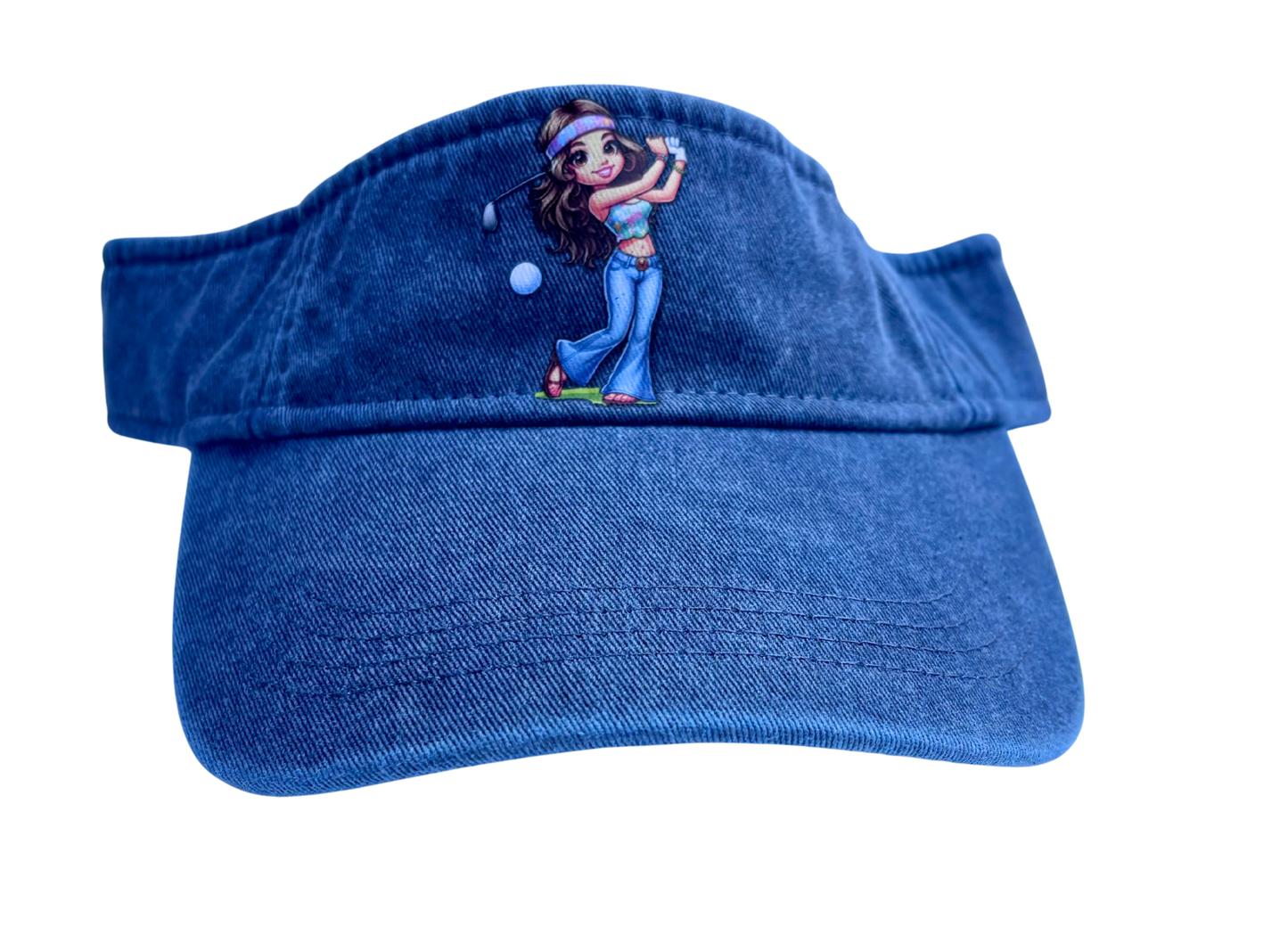 Hippie Chick Denim Visor.