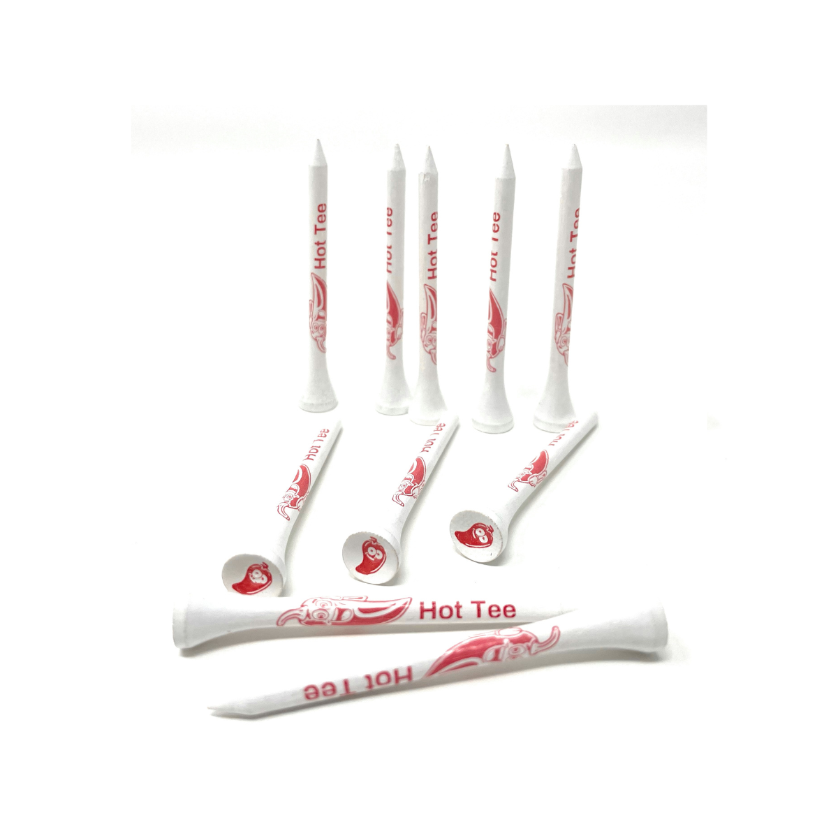 Red Hot Tees (Set of Golf Tees 50)