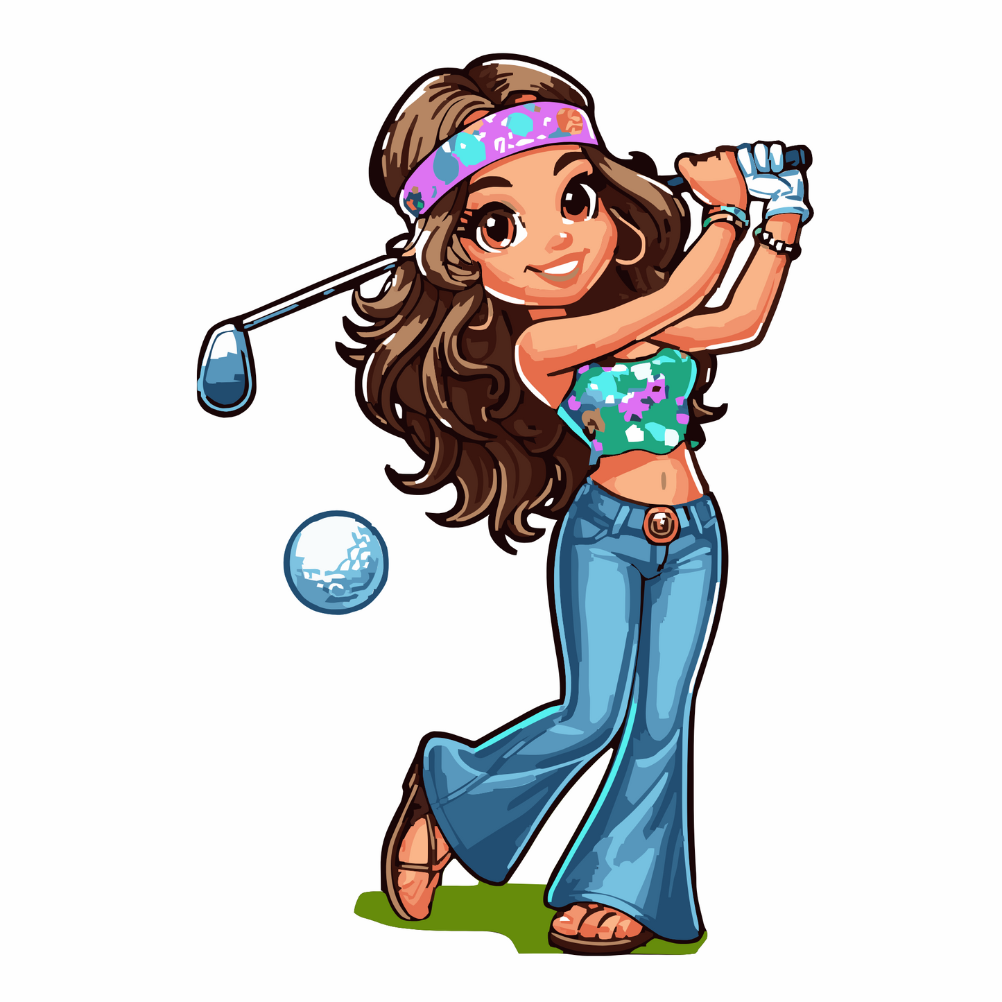 Hippie Chick Golf Polo