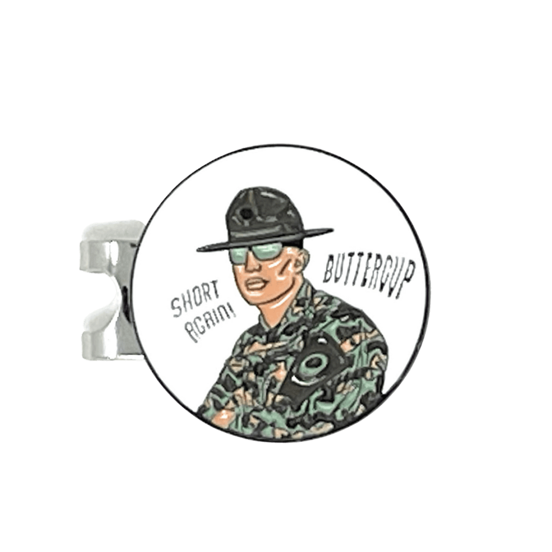 A picture of a man in uniform with the caption " short road buttercup ".