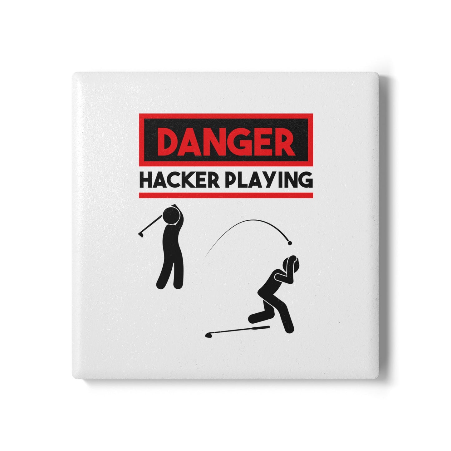 Funny Golf Ceramic Coaster | Gift for Golf Lovers, Home Bar Decor, Unique Housewarming, Humor for Dad, Kitchen Accessory