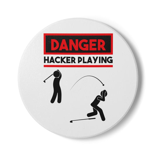 Funny Golf Ceramic Coaster | Gift for Golf Lovers, Home Bar Decor, Unique Housewarming, Humor for Dad, Kitchen Accessory