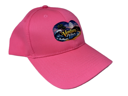Ventura Vibes Moon Beach Cap — Neon Pink