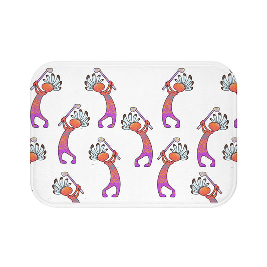 Kokopelli On the Course- Colorful Decor, Gift for Golf Lovers, Home Bathroom Accessory, Funny Gift Ideas, Golf Decor