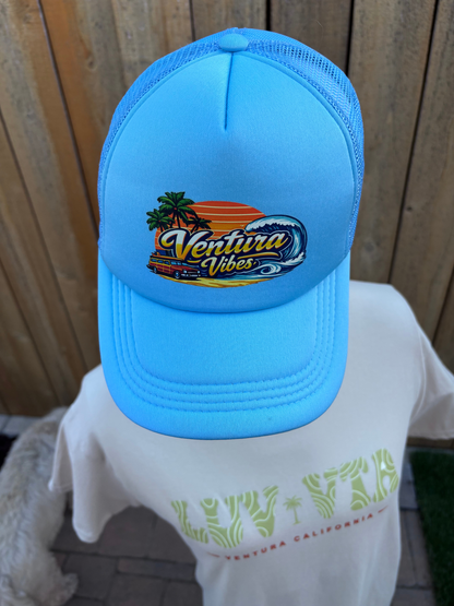 Ventura Vibe Retro Cap Foam Blue
