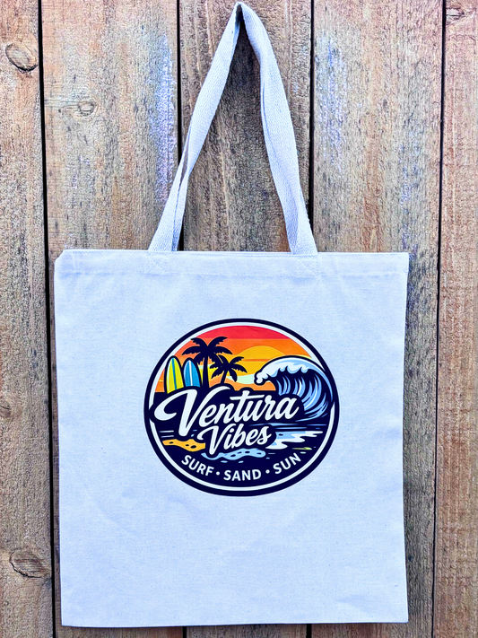 Ventura Vibes Surf, Sand, and Sun Tote Bag