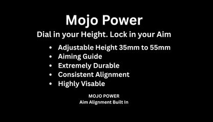 Mojo Power Golf Tees – Adjustable Height & Aiming Guide