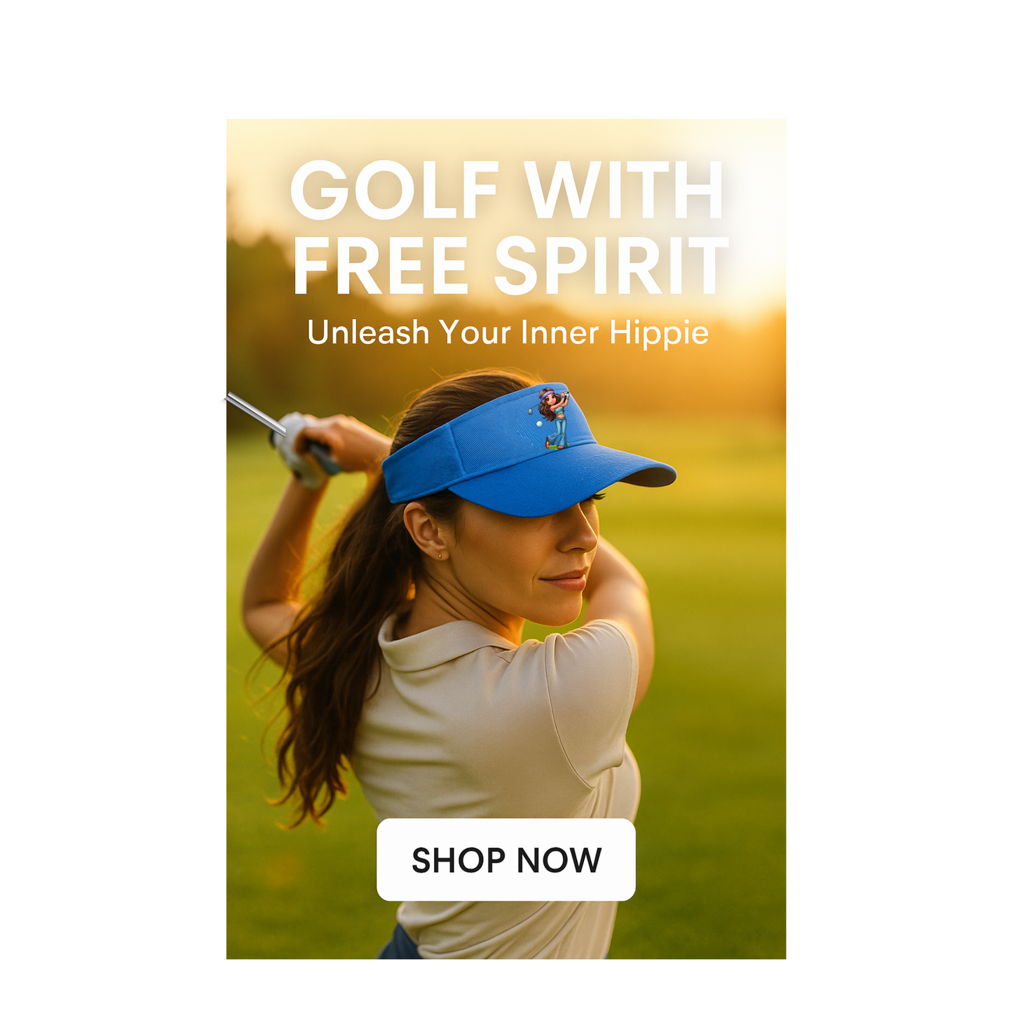 Hippie Chick Golf Visor