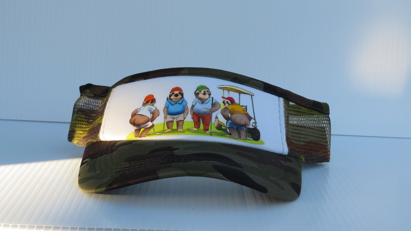 Naughty Sloths Camouflage Visor