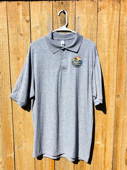 Ventura Vibe Surf Sand  and Sun Men's Polo Shirt Grey