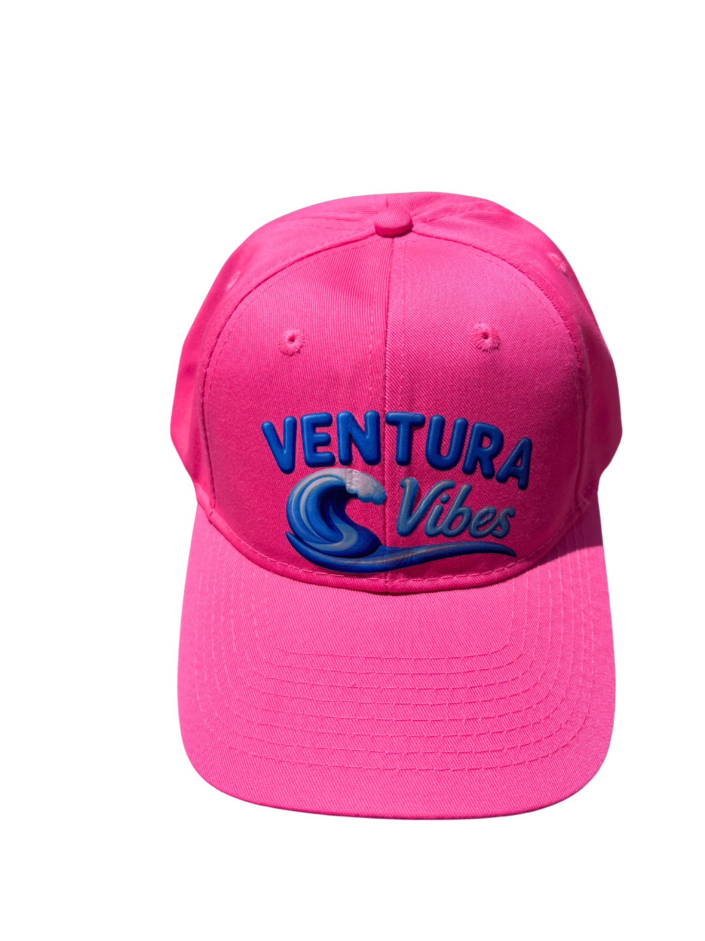 Bold Ventura Vibes Wave on Neon Pink Cap