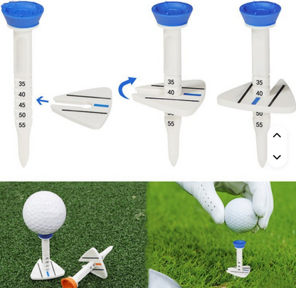 Mojo Power Golf Tees – Adjustable Height & Aiming Guide