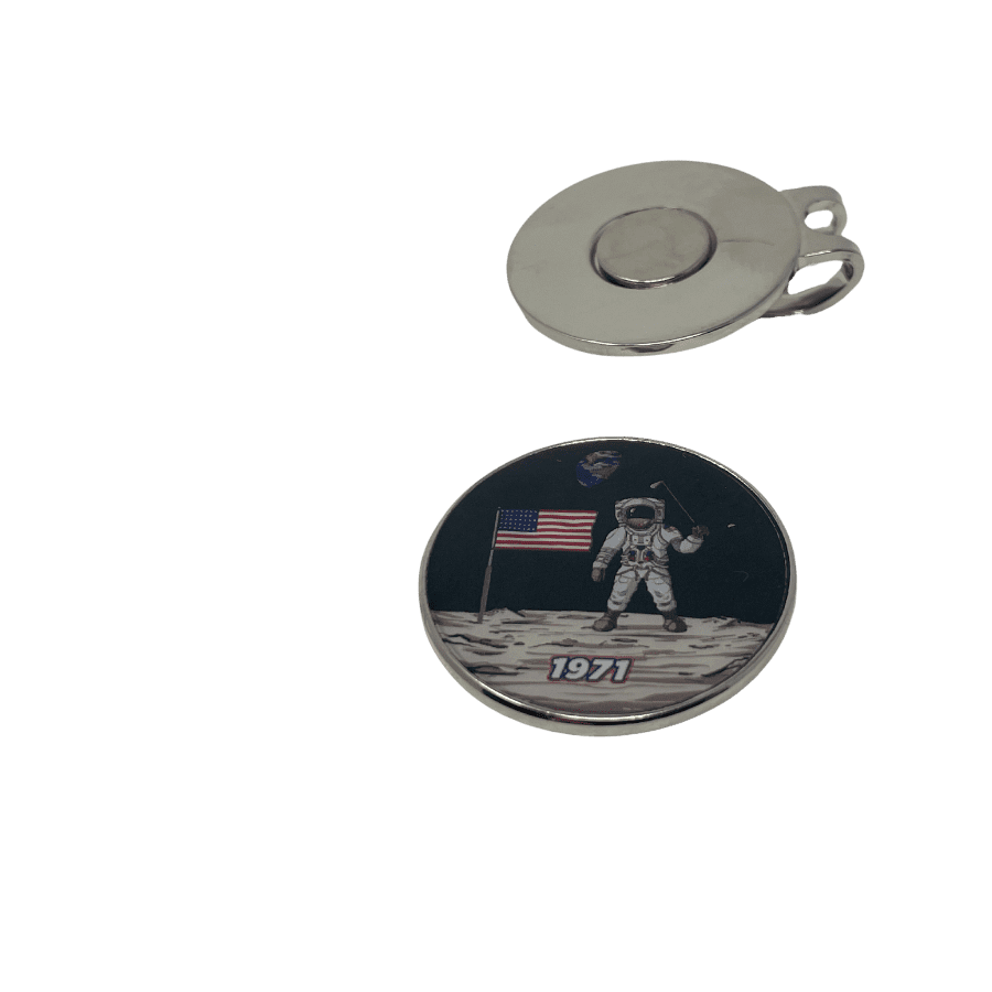 Astronaut on the moon golf ball marker.