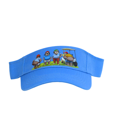 Naughty Sloth Golf Visor with adjustable Velcro.
