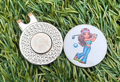 Hippie Chick Ball Marker