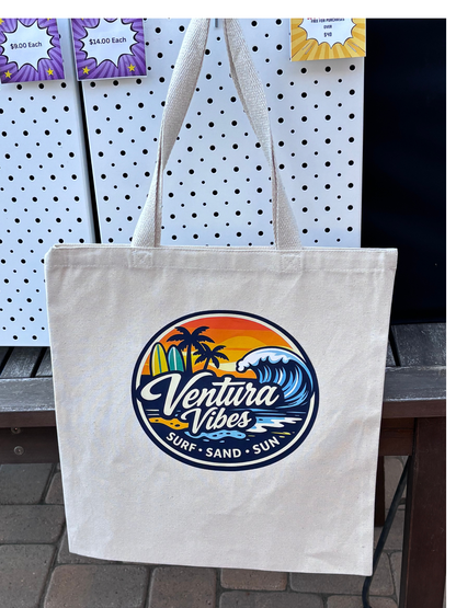 Ventura Vibes Surf, Sand, and Sun Tote Bag