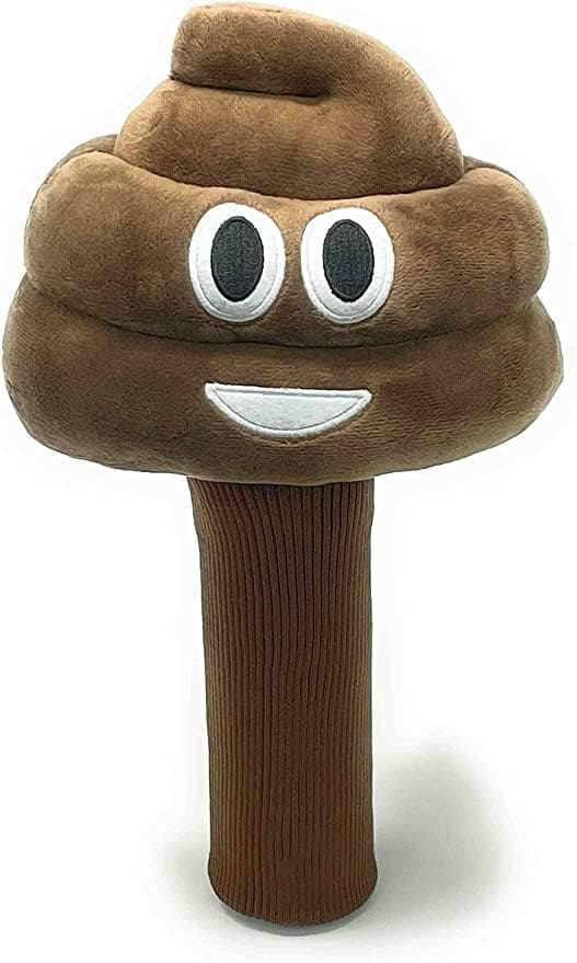 A brown stuffed toy with a smiley face on it.