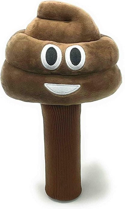 A brown stuffed toy with a smiley face on it.